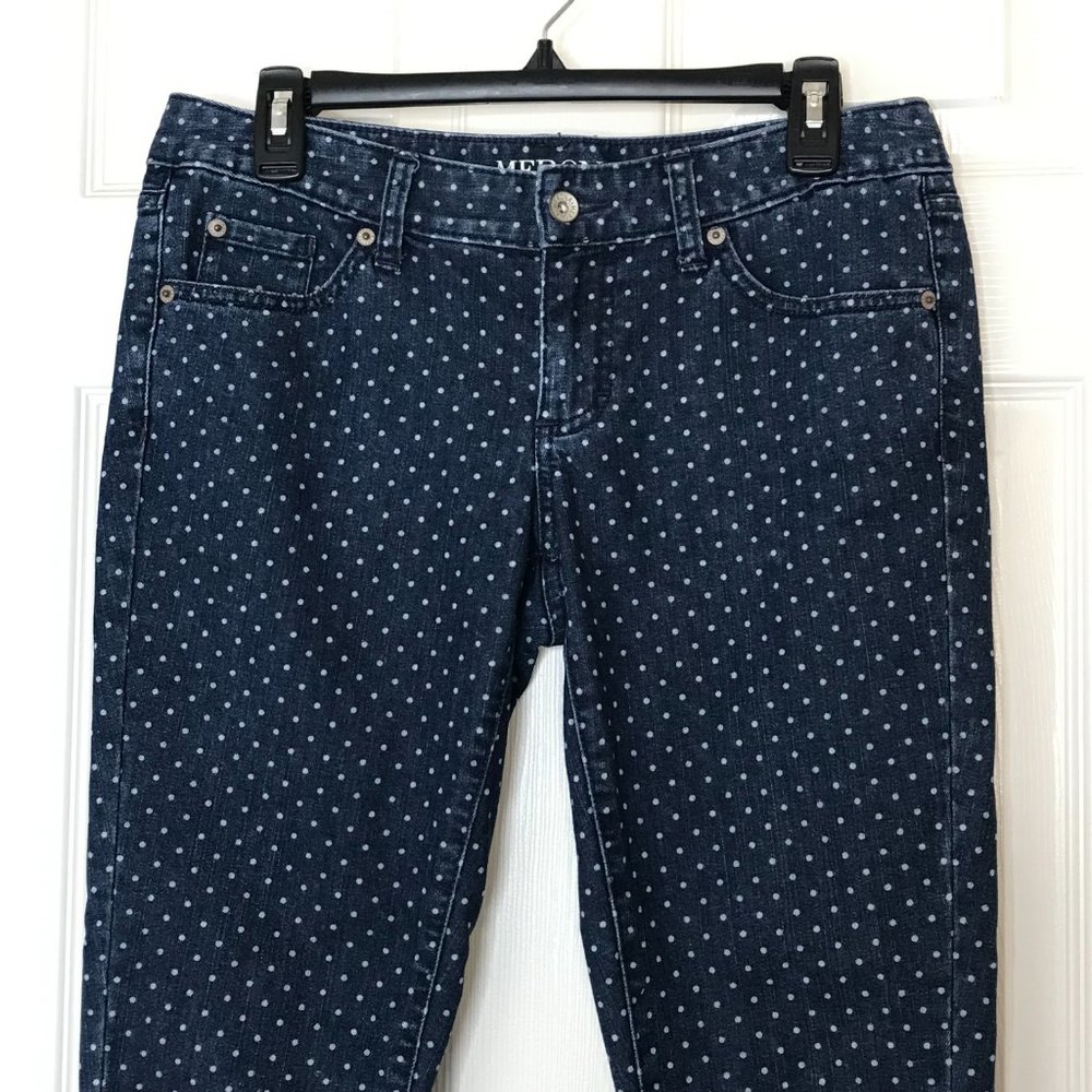Merona Ankle Skinny Jeans Polka Dot | Size 6 - Picture 5 of 11